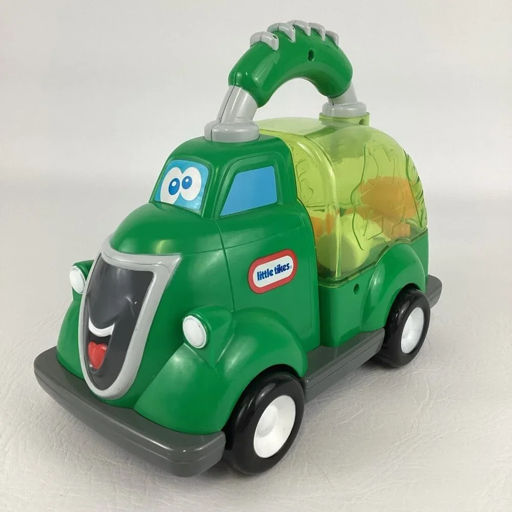 Little Tikes Pop Haulers Recycle Truck Push Pop Along Vehicle Toddler Toy Green